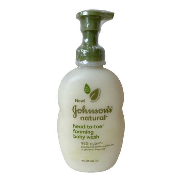 Johnson’s Natural Head to Toe Foaming Baby Wash 98% Natural 9 fl oz Sealed - Picture 1 of 2